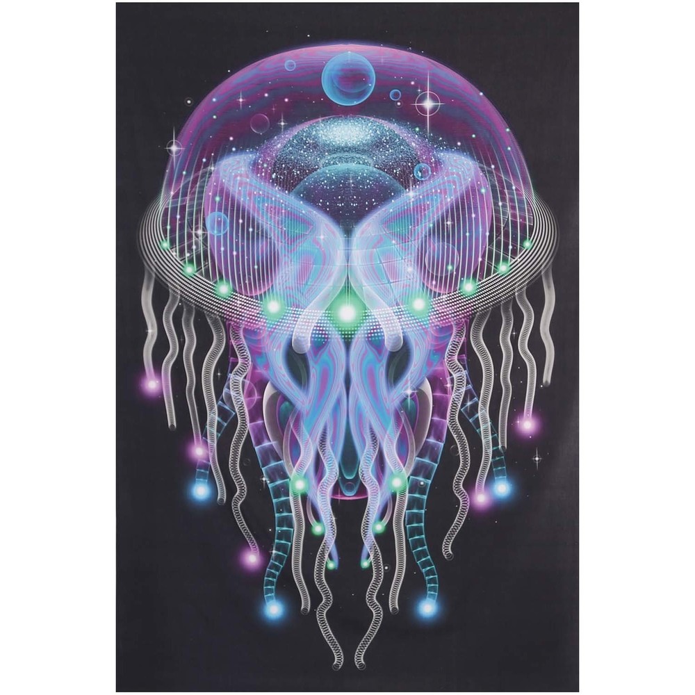 Psychezoa Luminosum Heady Art Print Tapestry by Sunshine Joy